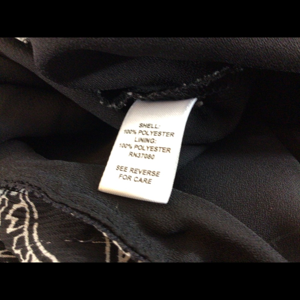 Woman’s Sz M CATO Blk & White Floral/Vine Skirt - Picture 11 of 11